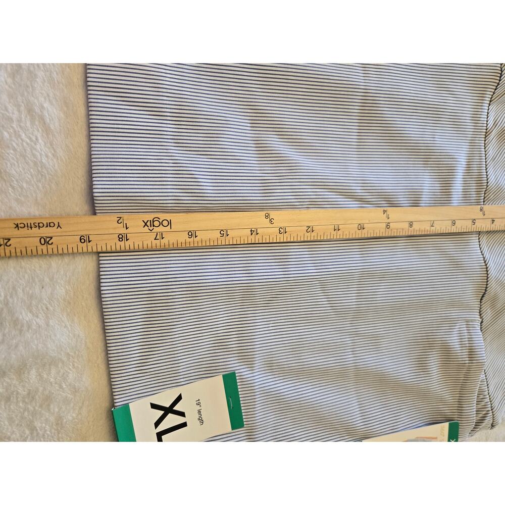 S.C. & CO Women's Blue White Striped Skort 360 ° Tummy Control Size XL  NWT - Picture 14 of 15
